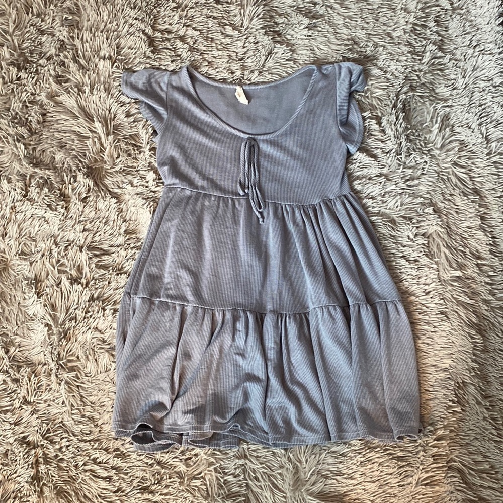 greyish blue baby doll dress!